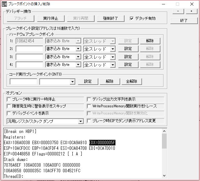 ブレークポイント